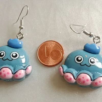 Boucles d'oreilles pieuvre 